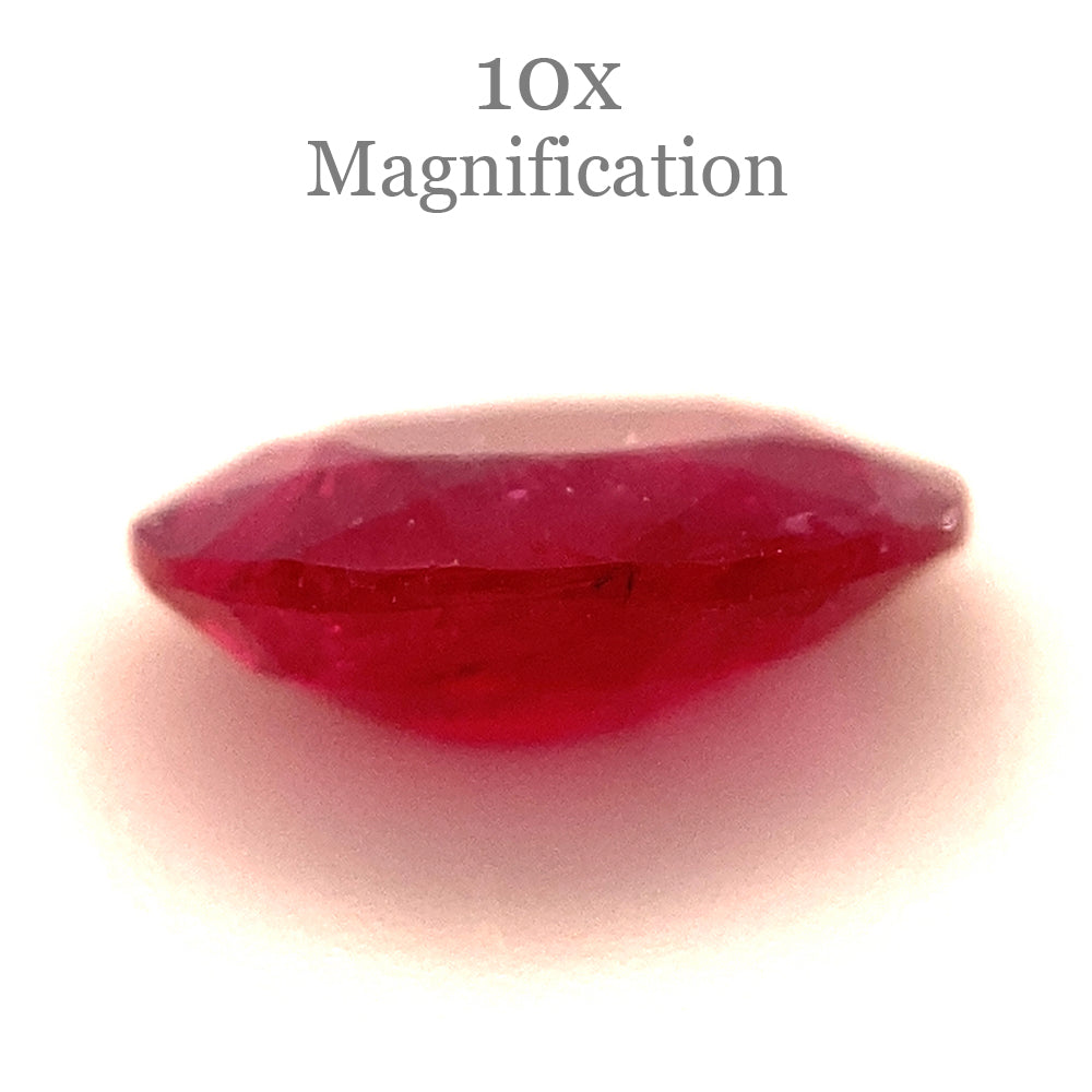 0.84ct Oval Red Ruby from Mozambique, premium single stone by SkyJems, classic step-cut corundum gem in vibrant crimson