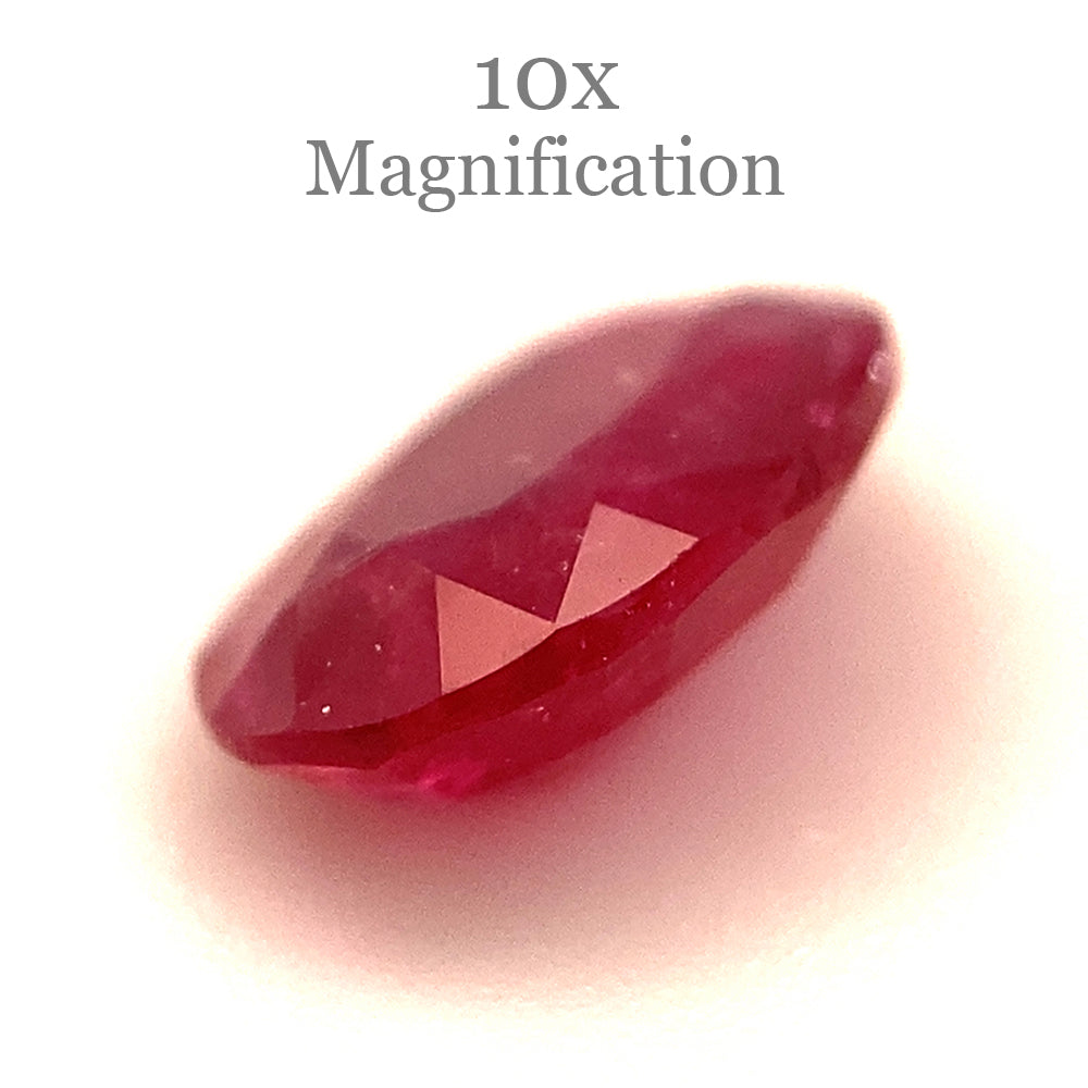 0.84ct Oval Red Ruby from Mozambique, premium single stone by SkyJems, classic step-cut corundum gem in vibrant crimson