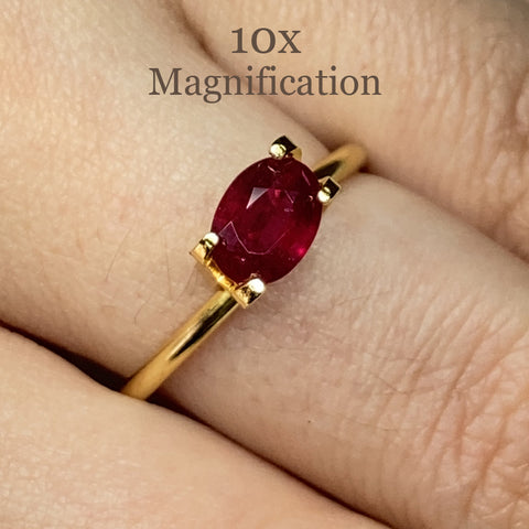 0.94ct Oval Red Ruby from Mozambique