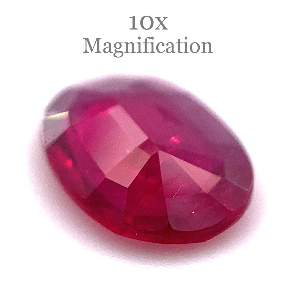 0.77ct Oval Red Ruby from Mozambique, precision-cut single stone by SkyJems, Canadian gem experts since 1967