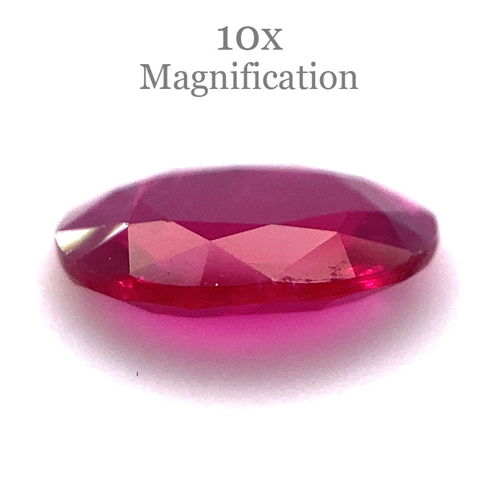 0.77ct Oval Red Ruby from Mozambique, precision-cut single stone by SkyJems, classic gem with vibrant color and exceptional c