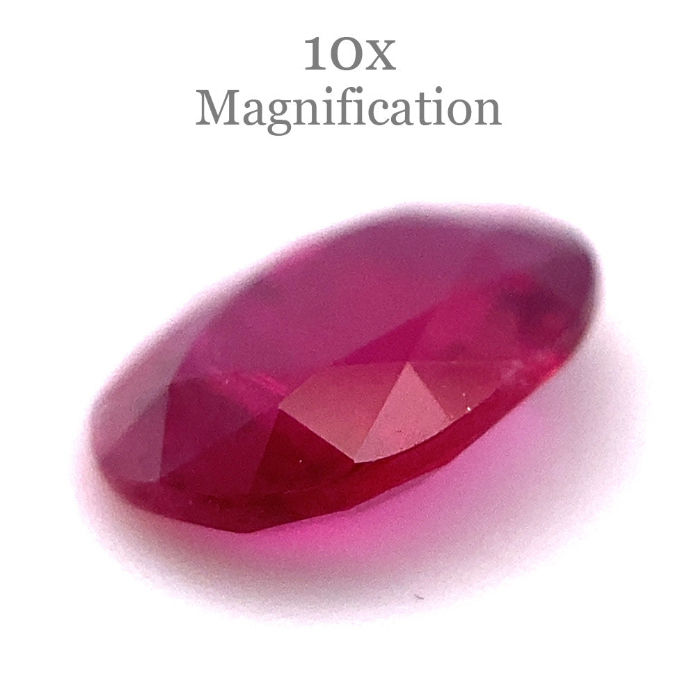 0.77ct Oval Red Ruby from Mozambique, premium single stone by SkyJems, classic step-cut corundum gem in vibrant crimson