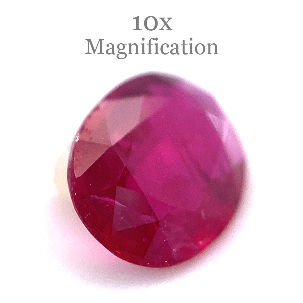 0.77ct Oval Red Ruby from Mozambique, premium single stone by SkyJems, classic step-cut corundum gem in vibrant crimson