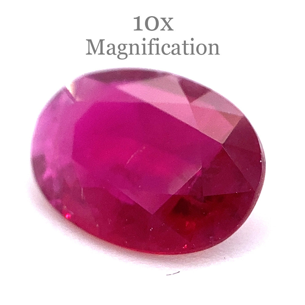 0.77ct Oval Red Ruby from Mozambique, premium single stone by SkyJems, classic heated corundum gem with vibrant color
