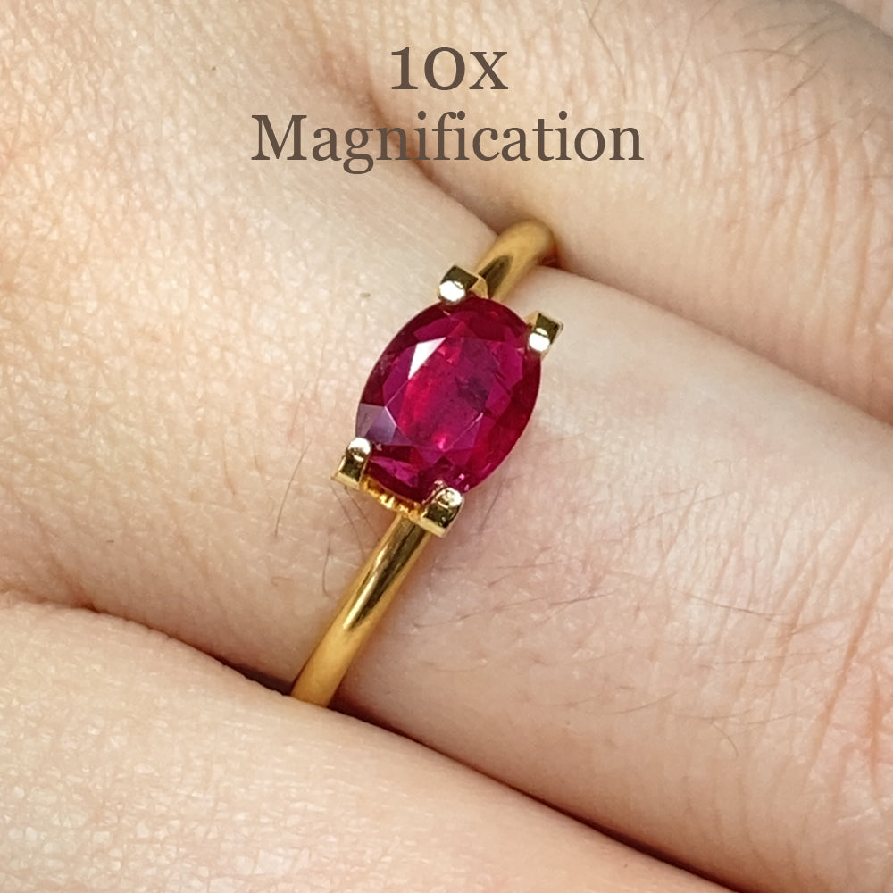0.77ct Oval Red Ruby from Mozambique - Skyjems Wholesale Gemstones