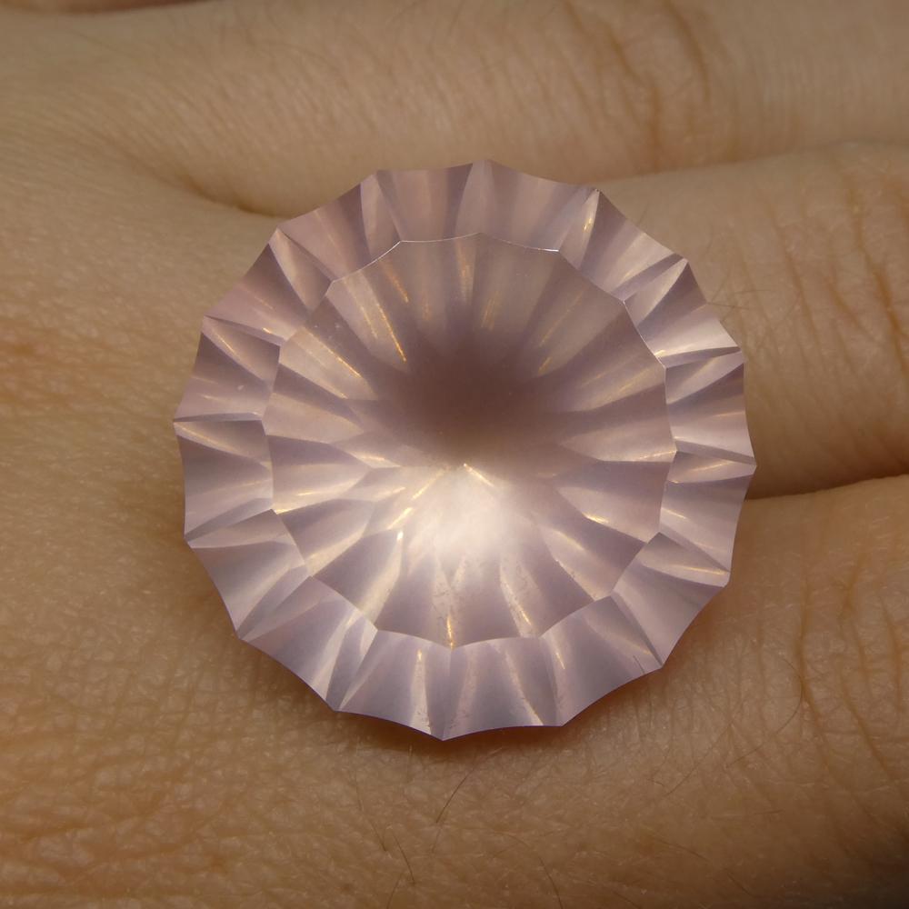 40.3ct Round Rose Quartz Fantasy/Fancy Cut - Skyjems Wholesale Gemstones