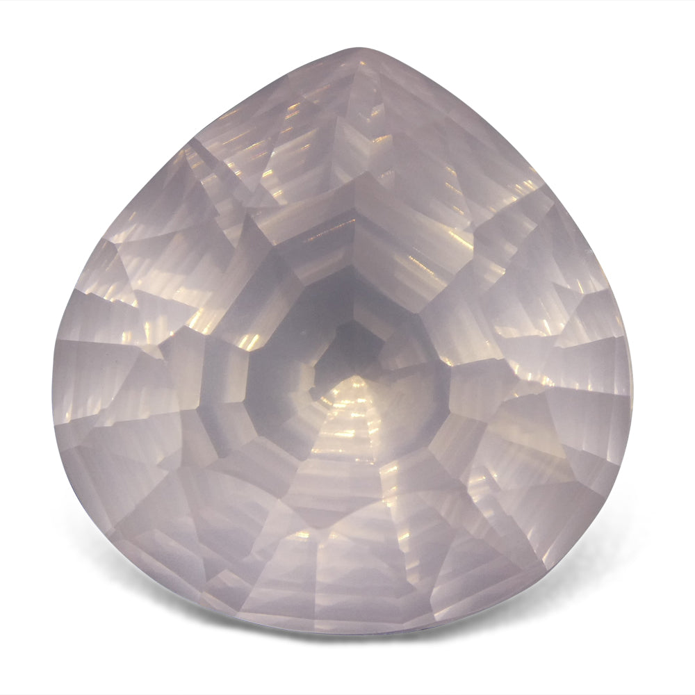 22.43ct Brazilian Pink Rose Quartz Pear Fantasy Cut Gemstone by SkyJems, Rare Collector's Fine Gem