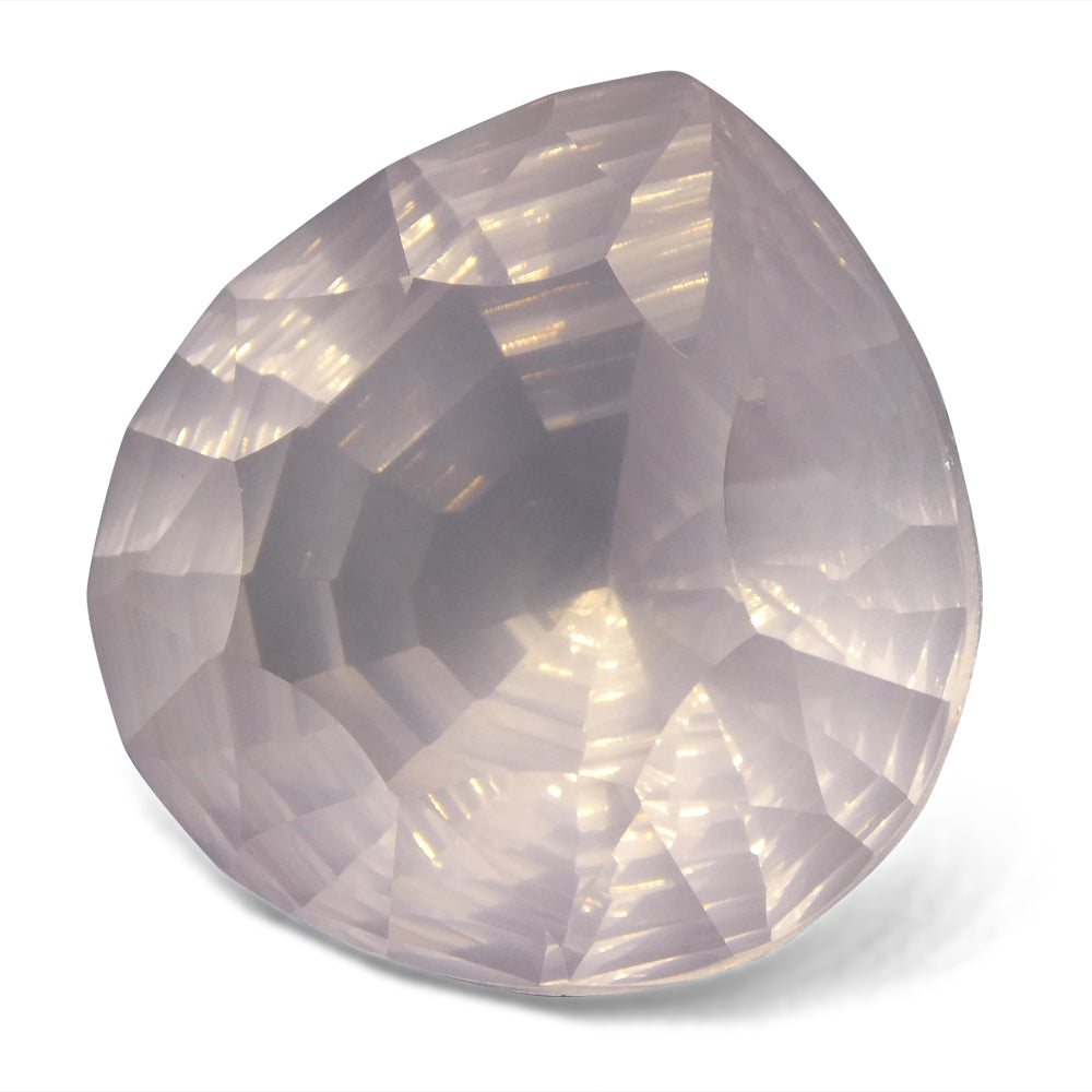 SkyJems 22.43ct Brazilian Pink Rose Quartz Pear Fancy Cut Gemstone, Rare Collector's Specimen