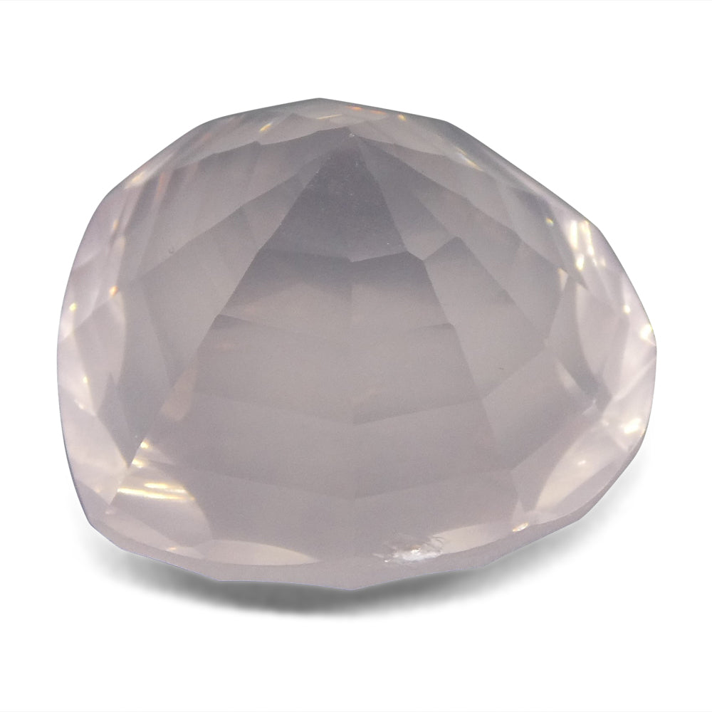 SkyJems 22.43ct Brazilian Pear Rose Quartz, soft pink fancy cut gemstone for jewelry and collectors
