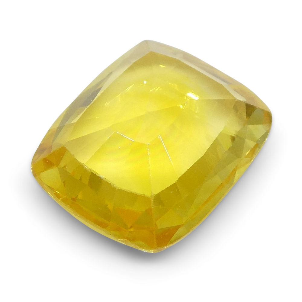 2.07 ct Cushion Yellow Sapphire from Sri Lanka, premium Ceylon gemstone by SkyJems Canadian gem specialists
