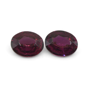 0.57ct Pair Oval Purple Sapphire from Thailand - Skyjems Wholesale Gemstones