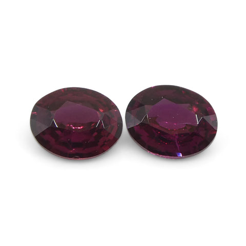 0.57ct Pair Oval Purple Sapphire from Thailand