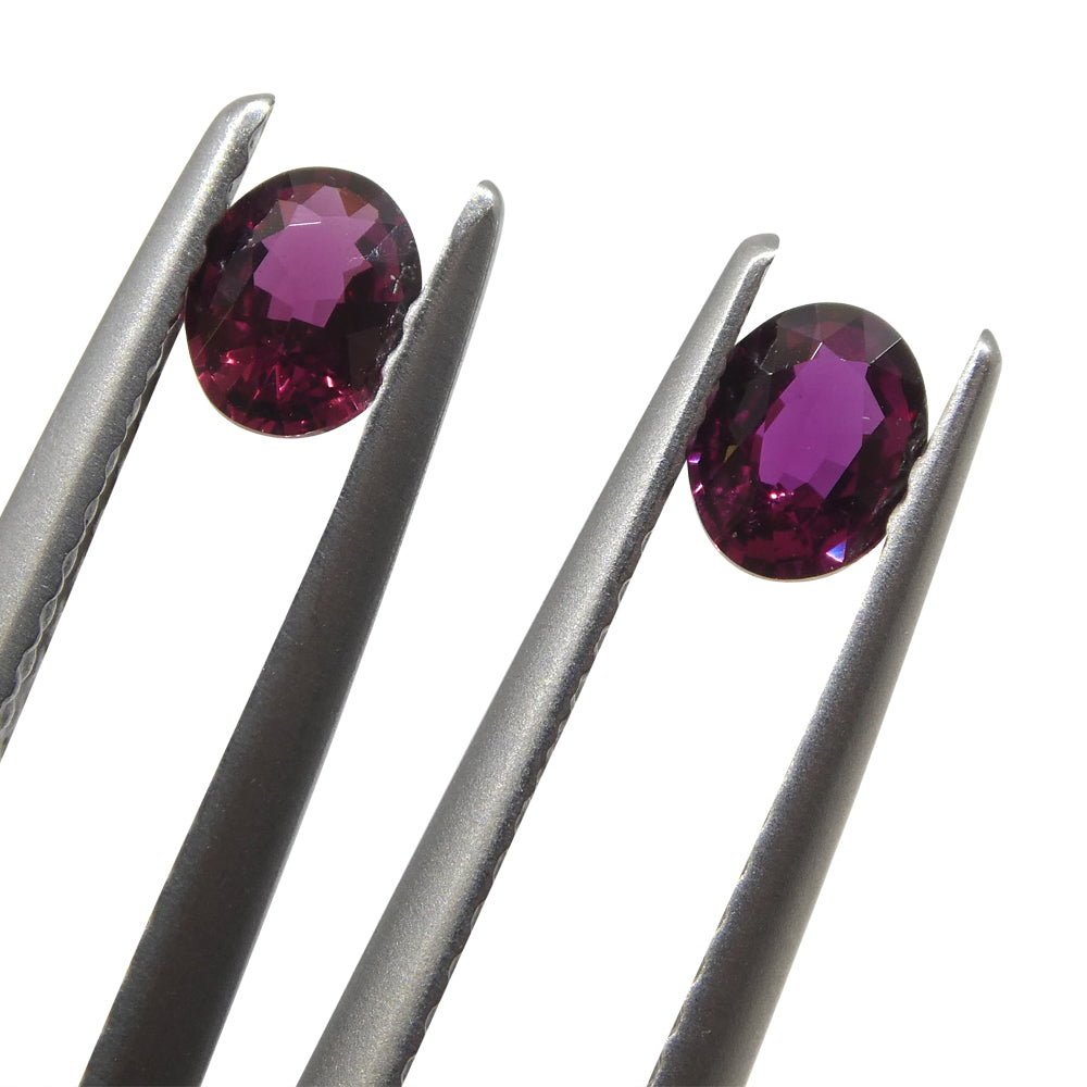 0.57ct Pair Oval Purple Sapphire from Thailand - Skyjems Wholesale Gemstones