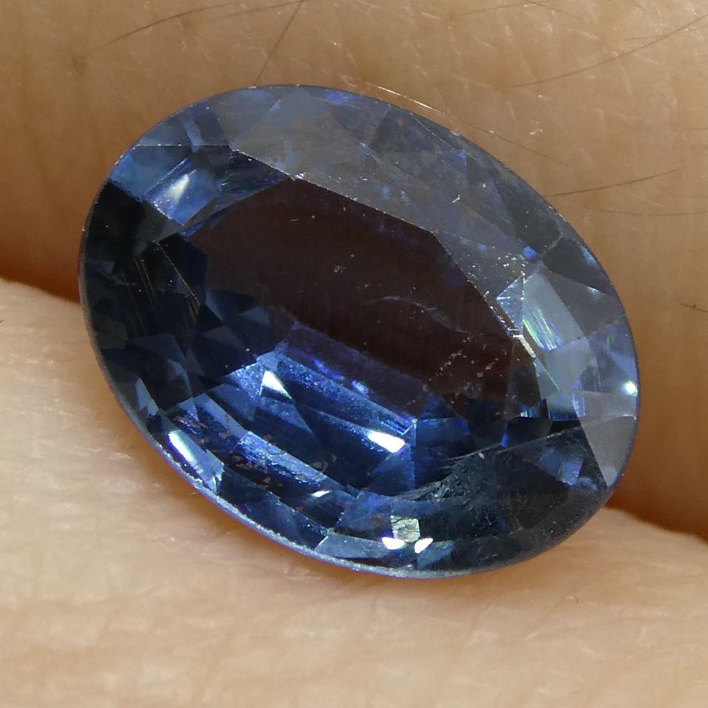 Blue 1.26 ct Oval Sapphire from Kancha, Thailand - SkyJems premium single loose gemstone collection
