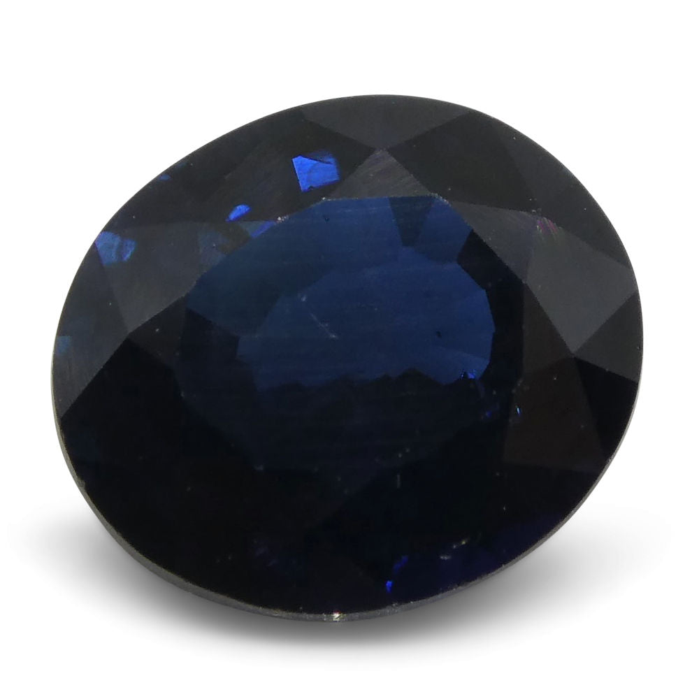 Blue oval 1.66 ct Thai sapphire from SkyJems, premium Corundum gemstone with modified brilliant cut