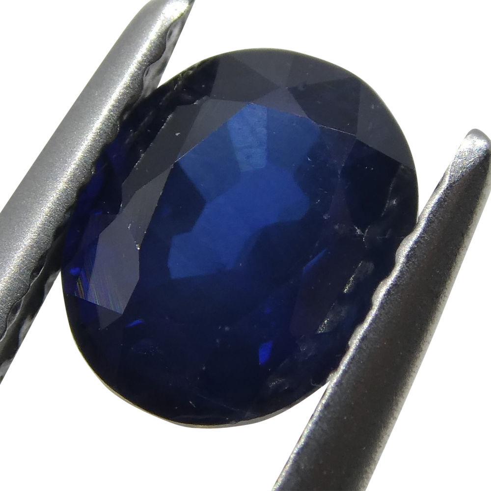 Blue 1.28 ct Oval Thai Sapphire from SkyJems - premium single loose gemstone, classic modified brilliant cut