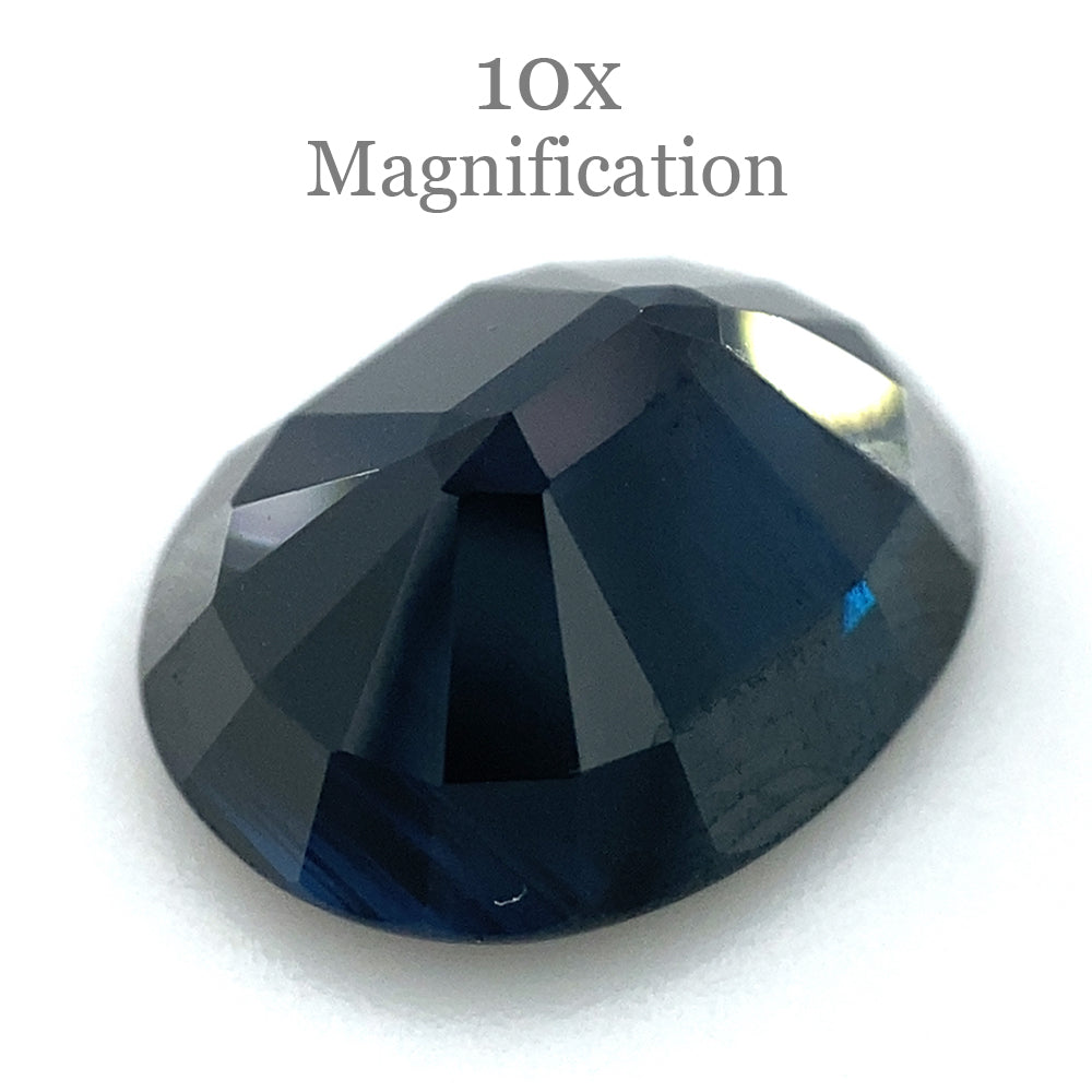 3.7ct Dark Blue Australian Sapphire Oval Cut, Heated Gemstone by SkyJems Fine Colored Stones Canada