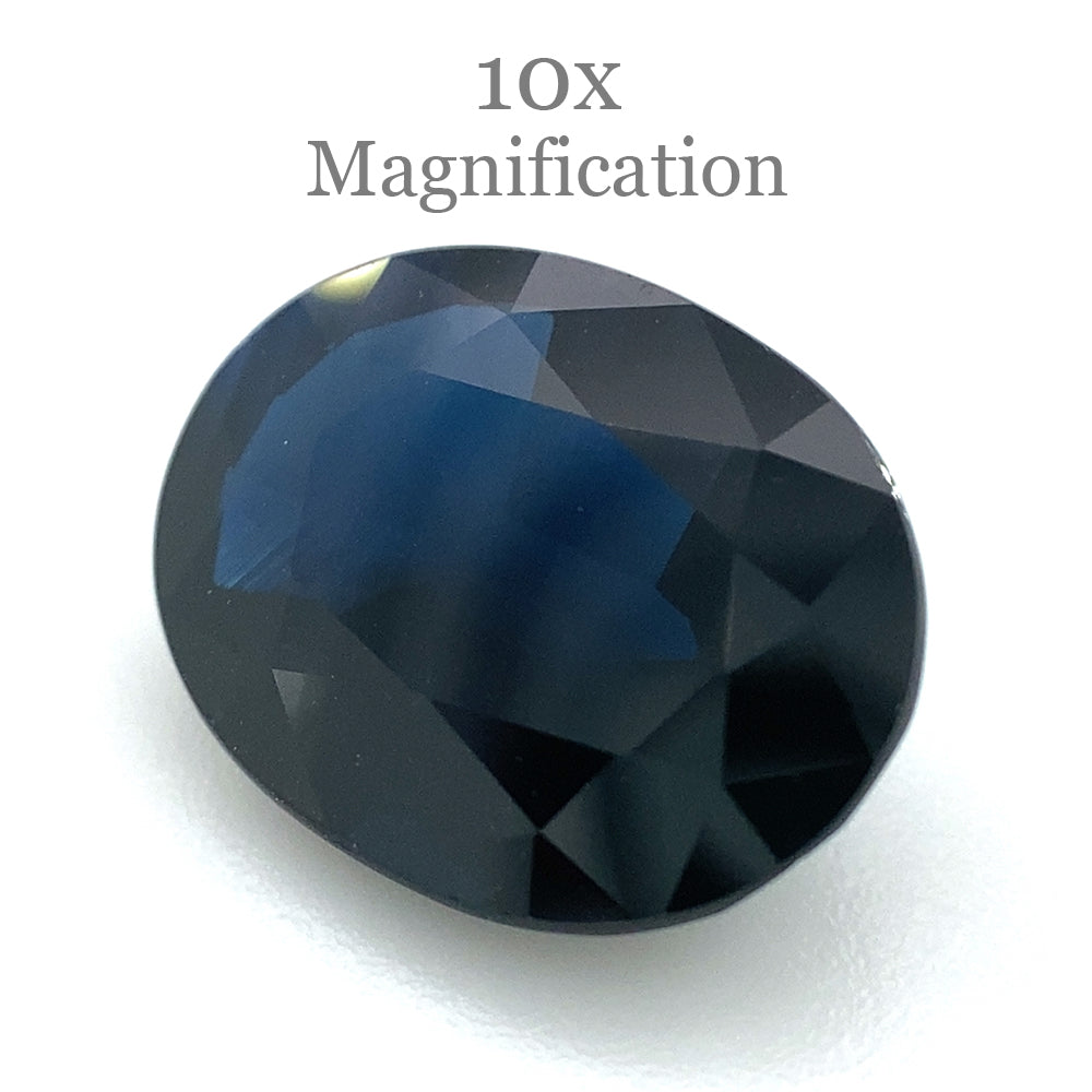 3.7ct Dark Blue Australian Sapphire Oval Cut Gemstone from SkyJems Fine Colored Gem Collection