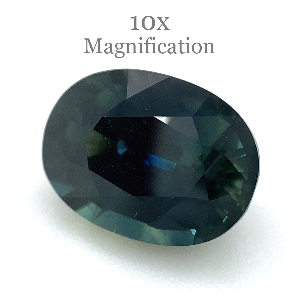 3.3ct Oval Teal Blue Sapphire from Australia Unheated - Skyjems Wholesale Gemstones