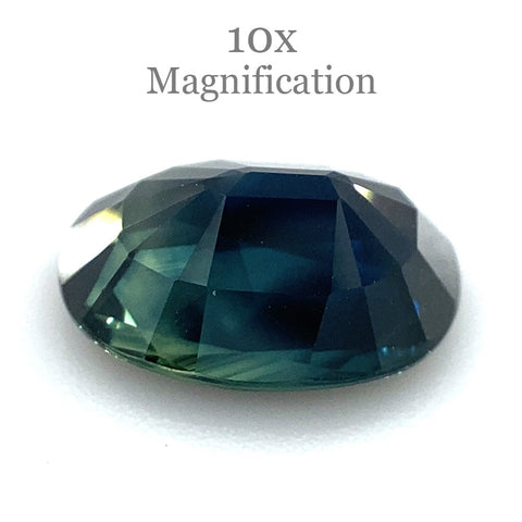 2.76ct Oval Blue and Green Parti Sapphire from Australia Unheated
