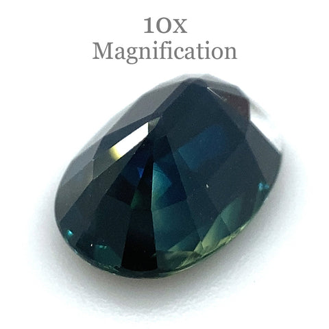 2.76ct Oval Blue and Green Parti Sapphire from Australia Unheated