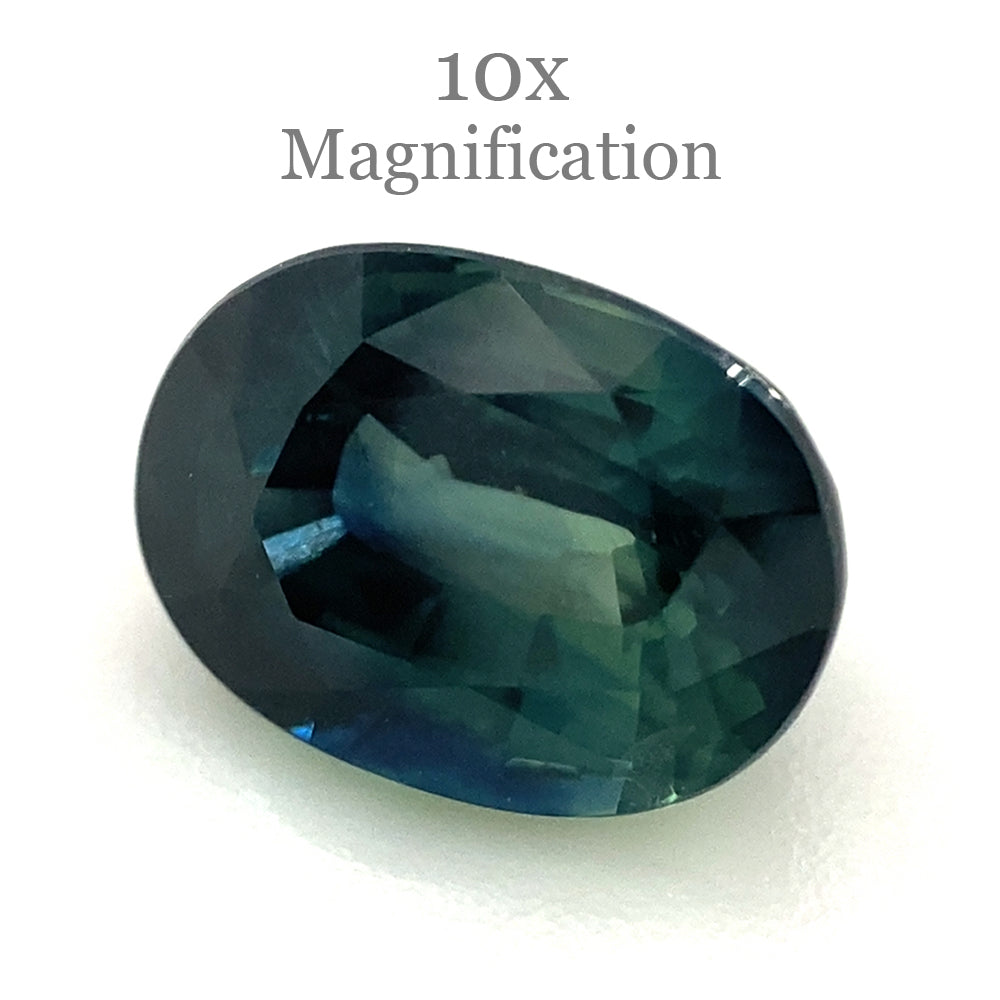 1.27ct Oval Teal Blue Sapphire from Australia Unheated - Skyjems Wholesale Gemstones