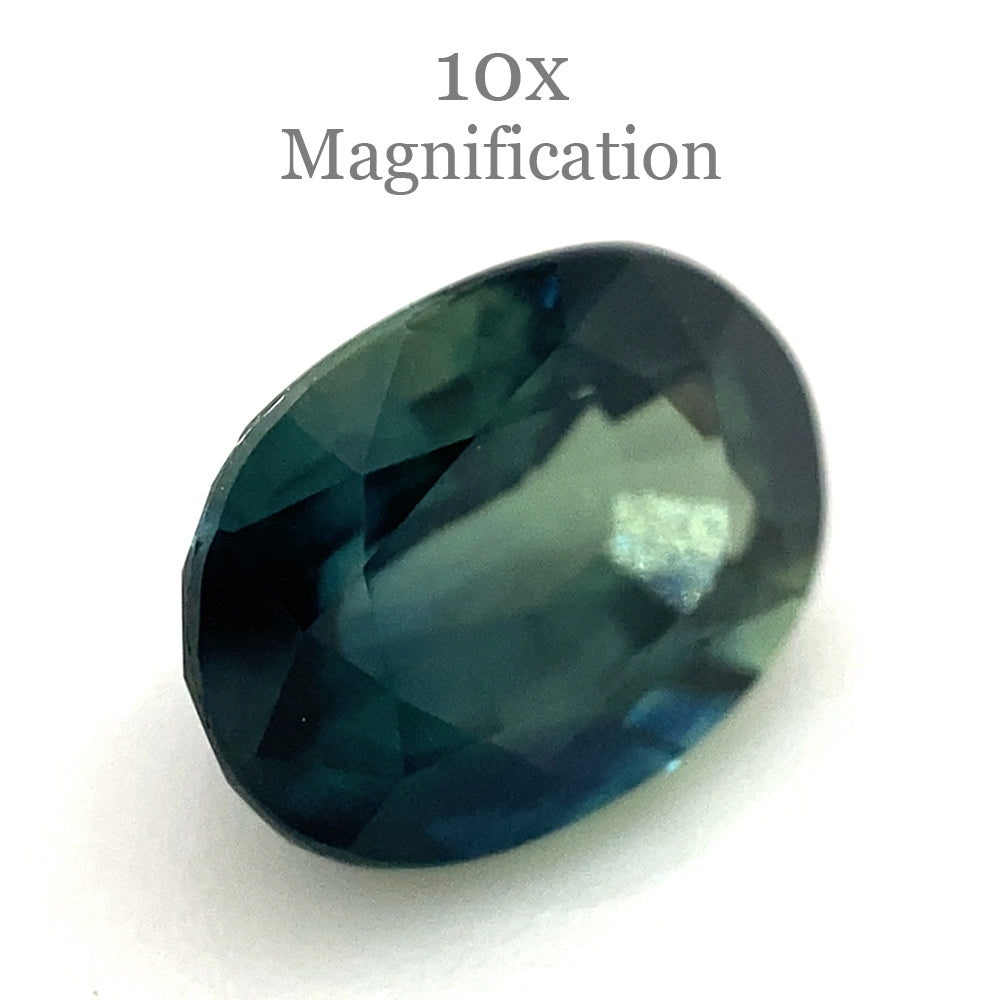 1.27ct Oval Teal Blue Sapphire from Australia Unheated - Skyjems Wholesale Gemstones