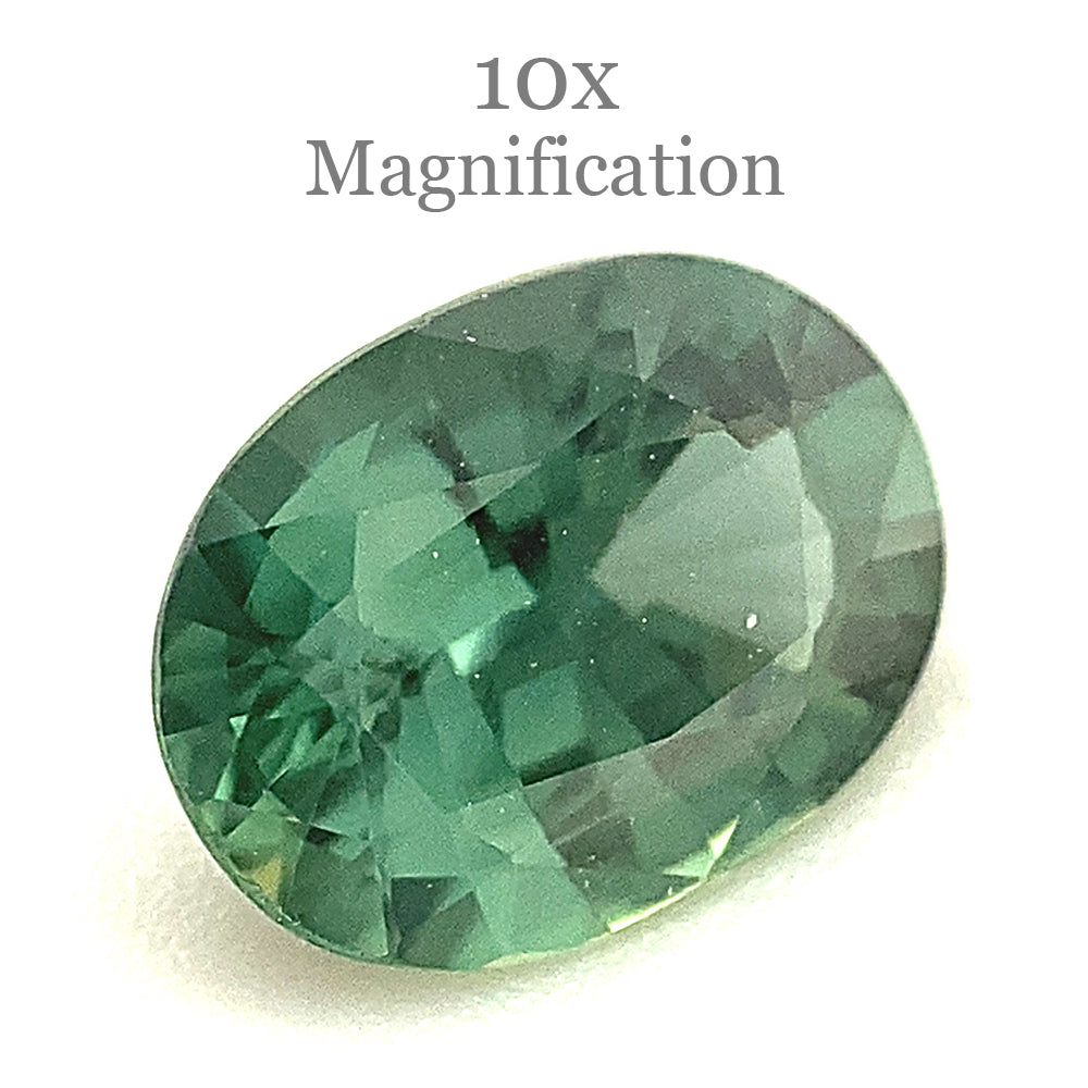 0.89ct Oval Teal Green Sapphire from Australia Unheated - Skyjems Wholesale Gemstones