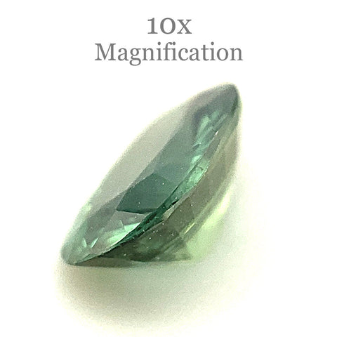 0.89ct Oval Teal Green Sapphire from Australia Unheated