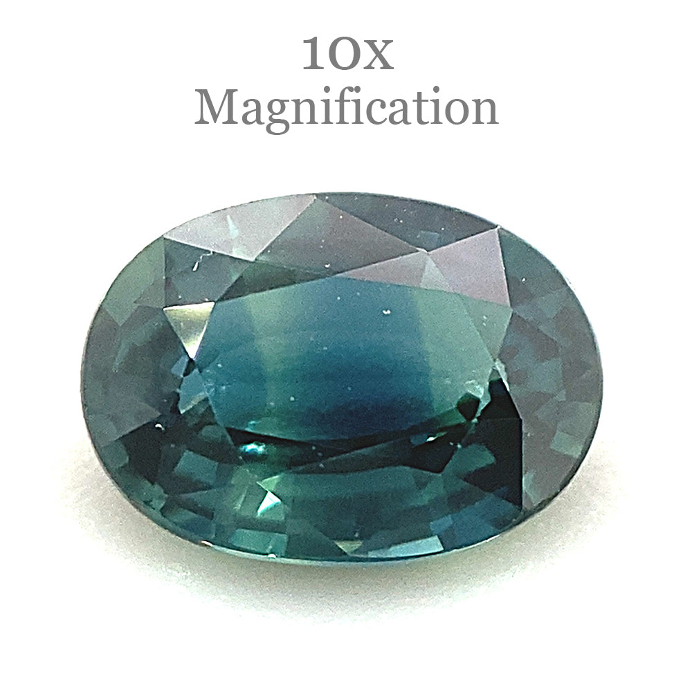 1.16ct Oval Teal Blue Sapphire from Australia Unheated