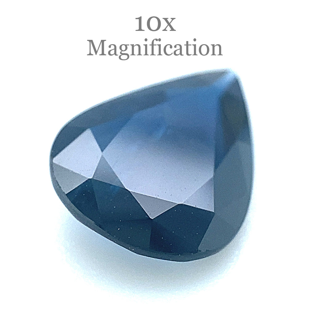 2.08ct Pear Blue Sapphire from Thailand, unheated natural gemstone by SkyJems, premium Canadian colored gem specialists