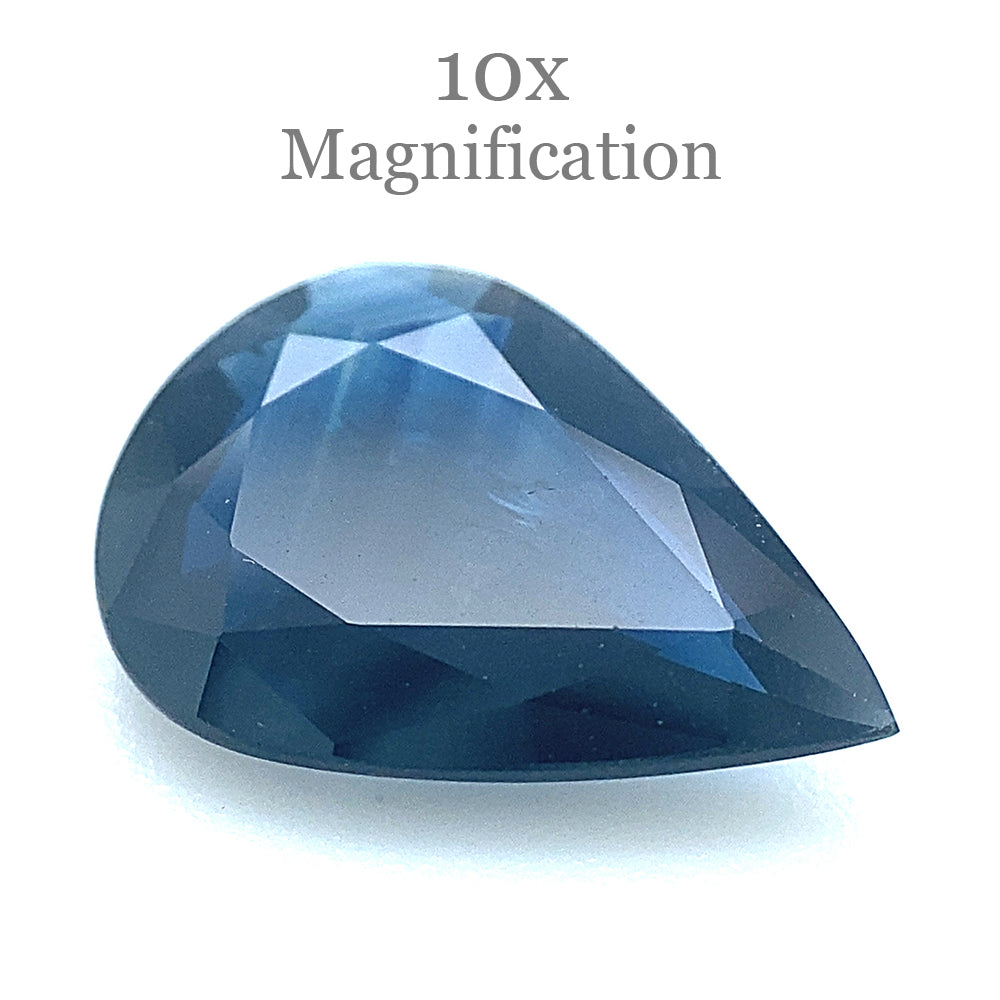 2.08ct Pear Blue Sapphire from Thailand, unheated natural gemstone by SkyJems, premium Canadian colored gem specialists