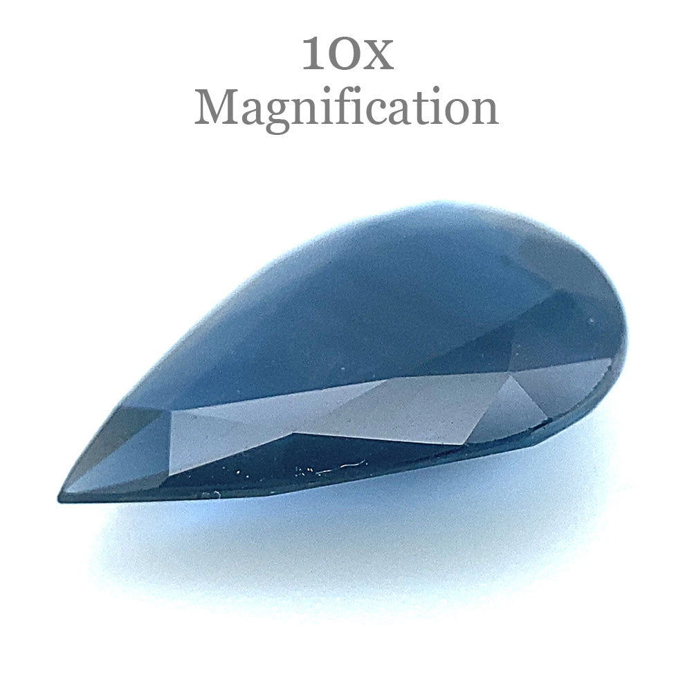 2.08ct Pear Blue Sapphire from Thailand, unheated natural gemstone by SkyJems, premium Canadian colored gem specialists