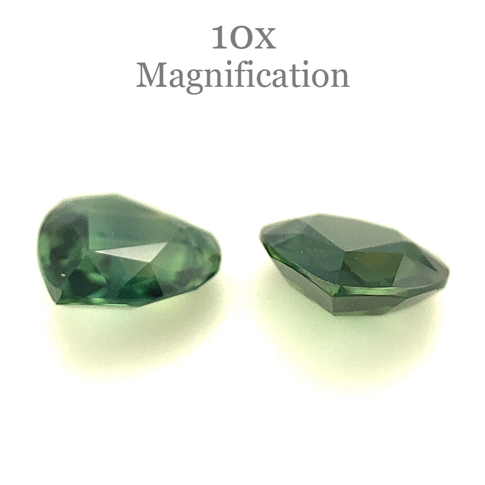 2.47ct Pair Heart Green Sapphire from Australia Unheated - Skyjems Wholesale Gemstones