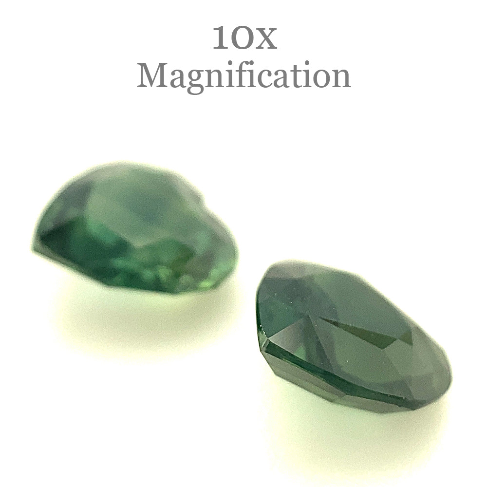 2.47ct Pair Heart Green Sapphire from Australia Unheated - Skyjems Wholesale Gemstones