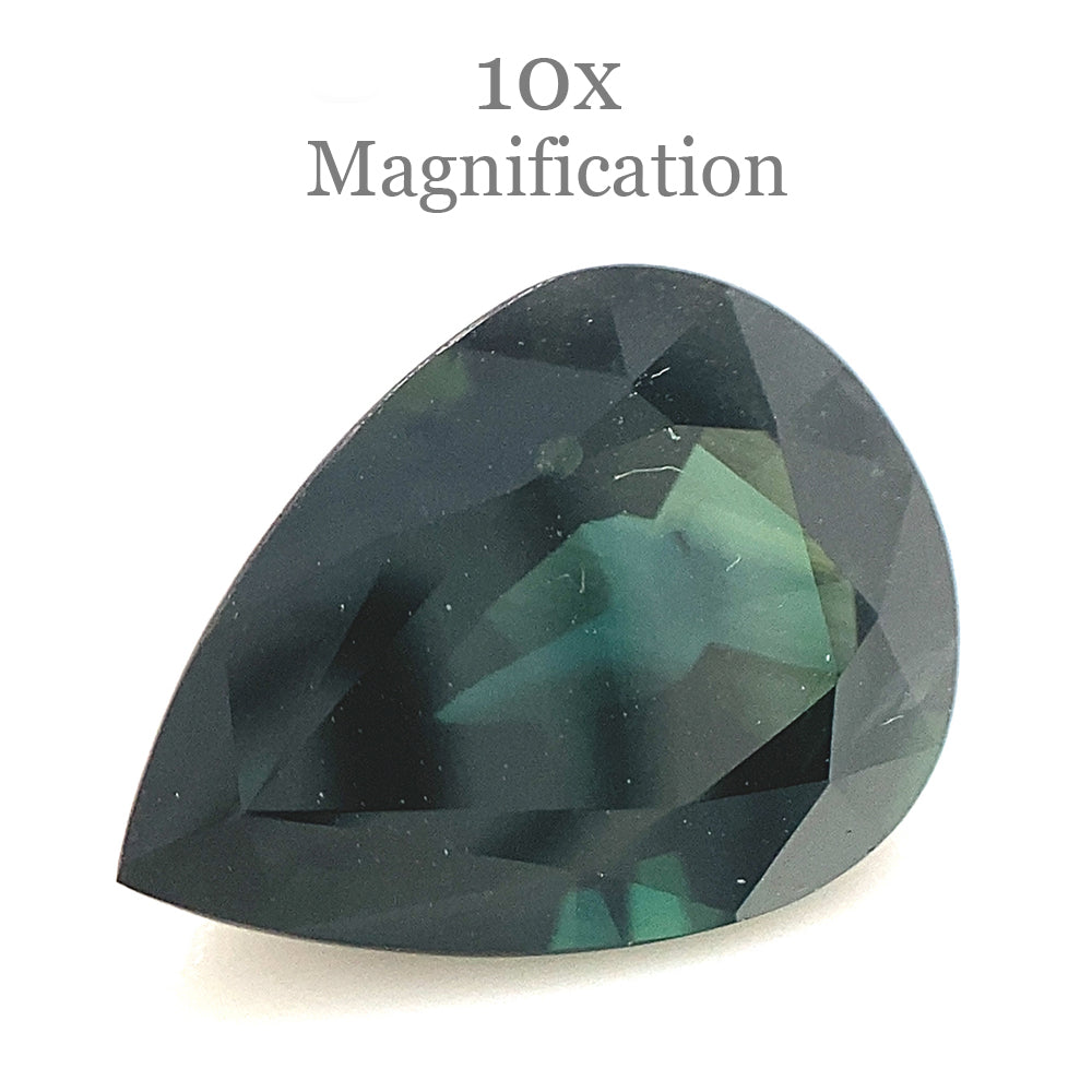 3.02ct Pear Teal Green Sapphire from Australia Unheated