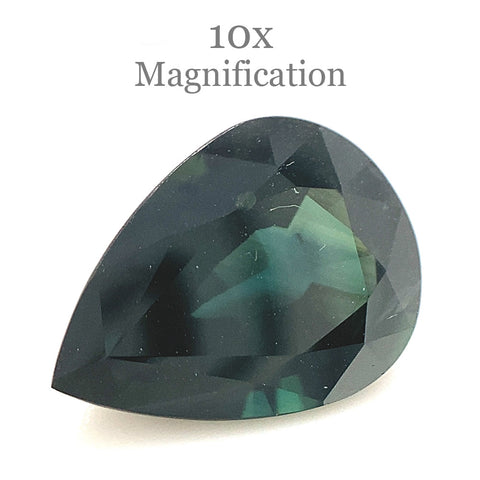 3.02ct Pear Teal Green Sapphire from Australia Unheated