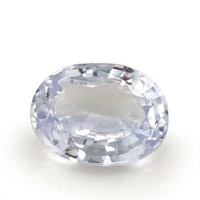 0.87ct Oval Icy Blue Sapphire from Sri Lanka Unheated - Skyjems Wholesale Gemstones