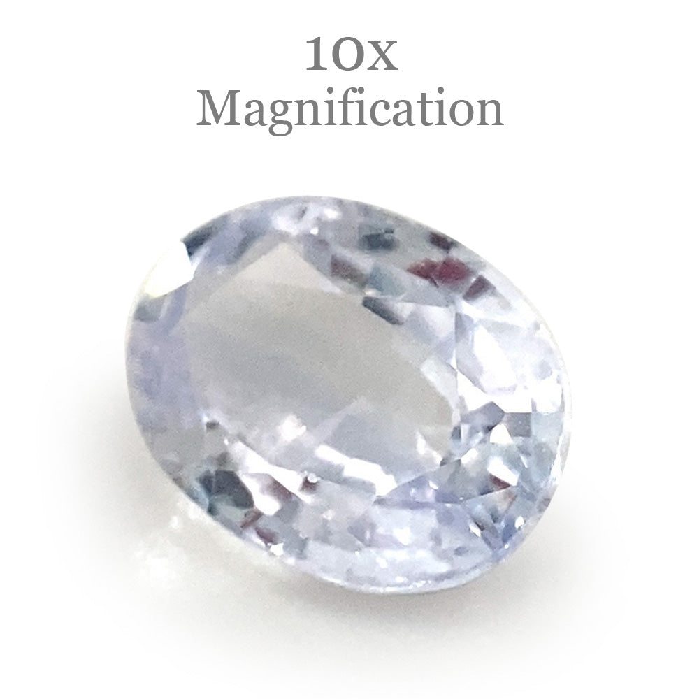 0.87ct Oval Icy Blue Sapphire from Sri Lanka Unheated - Skyjems Wholesale Gemstones