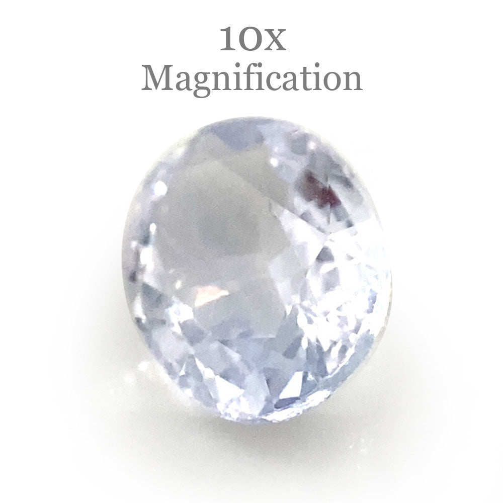 0.87ct Oval Icy Blue Sapphire from Sri Lanka Unheated - Skyjems Wholesale Gemstones