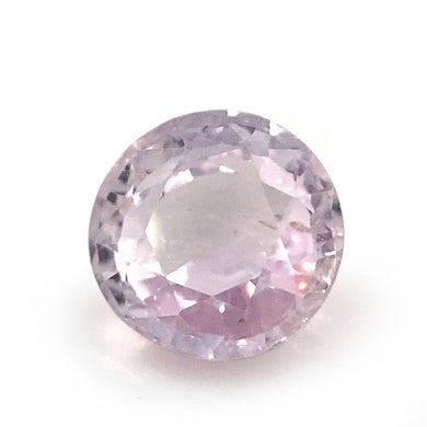 0.9ct Round Pastel Pink Sapphire from Sri Lanka Unheated - Skyjems Wholesale Gemstones