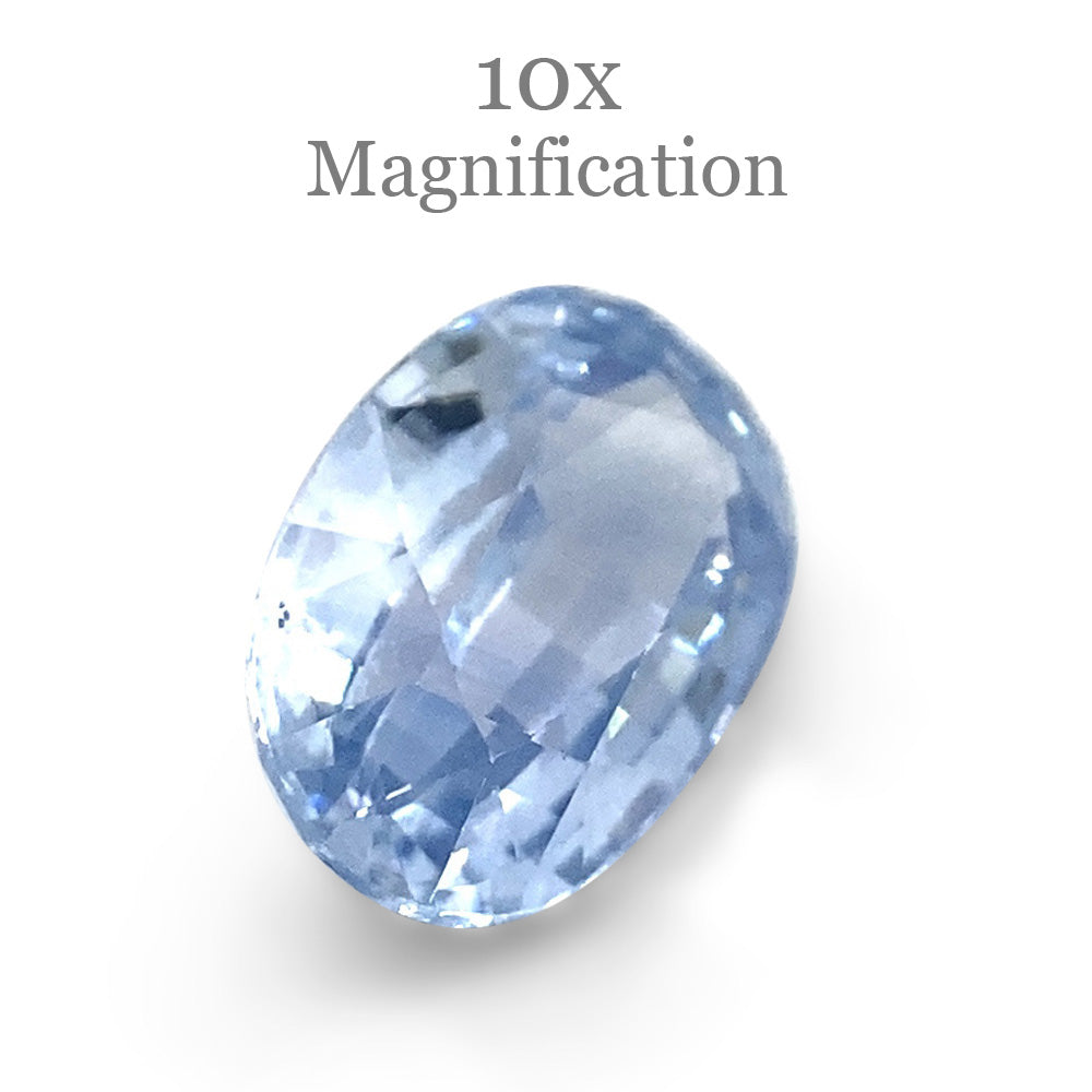 1.32ct Oval Icy Blue Sapphire from Sri Lanka Unheated - Skyjems Wholesale Gemstones