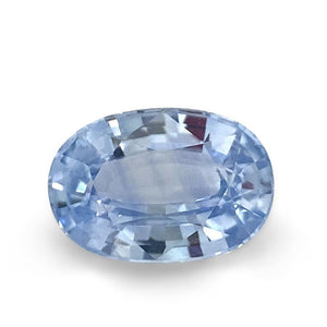 1.32ct Oval Icy Blue Sapphire from Sri Lanka Unheated - Skyjems Wholesale Gemstones