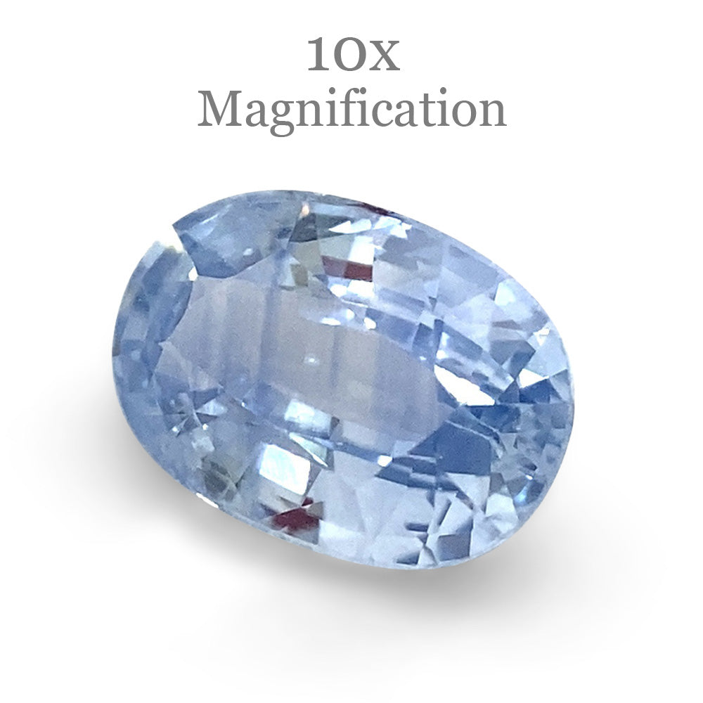 1.32ct Oval Icy Blue Sapphire from Sri Lanka Unheated - Skyjems Wholesale Gemstones