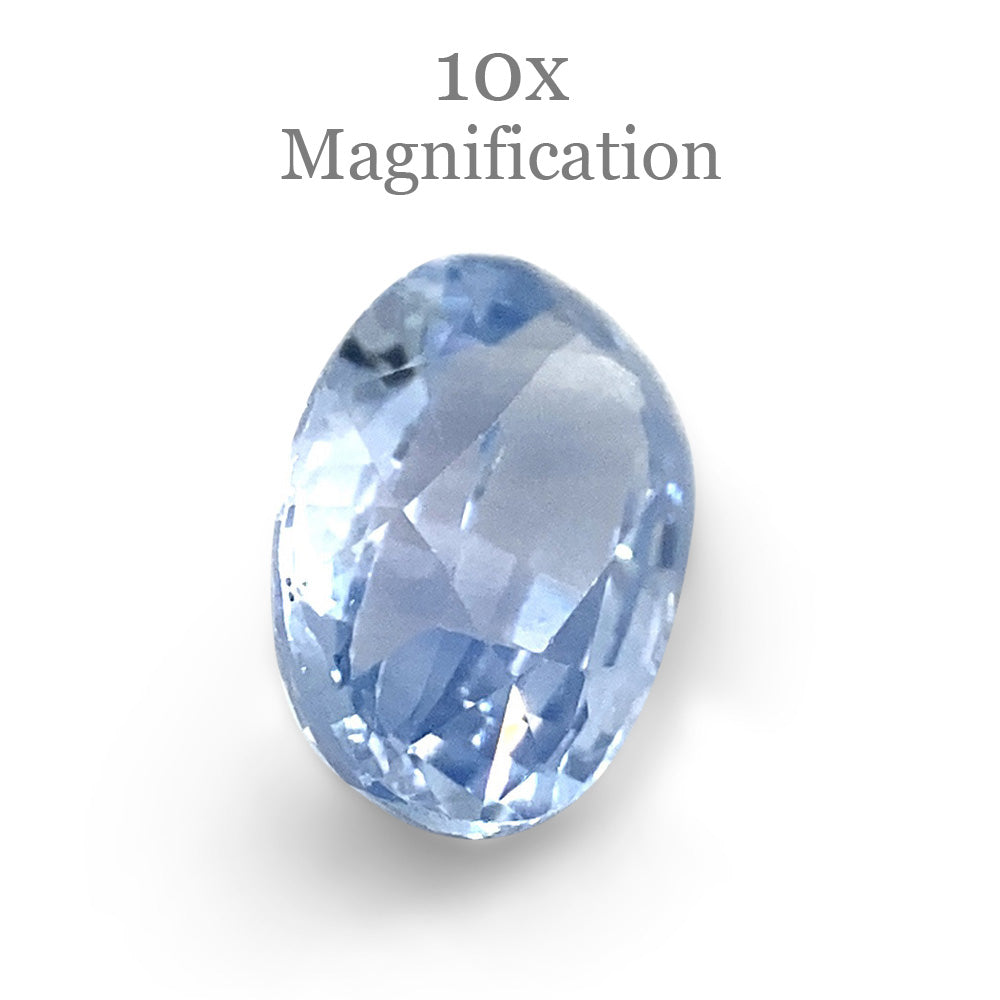 1.32ct Oval Icy Blue Sapphire from Sri Lanka Unheated - Skyjems Wholesale Gemstones