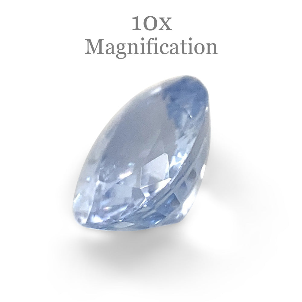 0.98ct Oval Icy Blue Sapphire from Sri Lanka Unheated - Skyjems Wholesale Gemstones