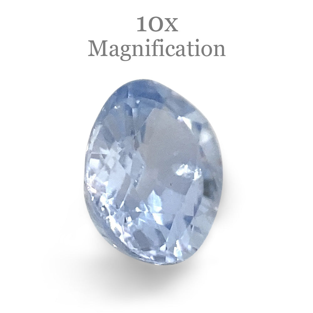 0.98ct Oval Icy Blue Sapphire from Sri Lanka Unheated - Skyjems Wholesale Gemstones