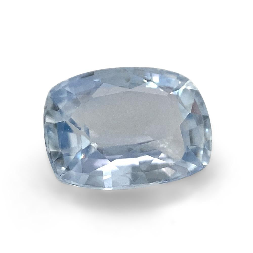 0.82ct Cushion Icy Blue Sapphire from Sri Lanka Unheated