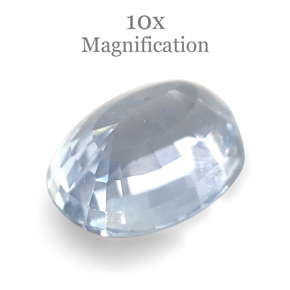 1.23ct Oval Icy Blue Sapphire from Sri Lanka Unheated - Skyjems Wholesale Gemstones