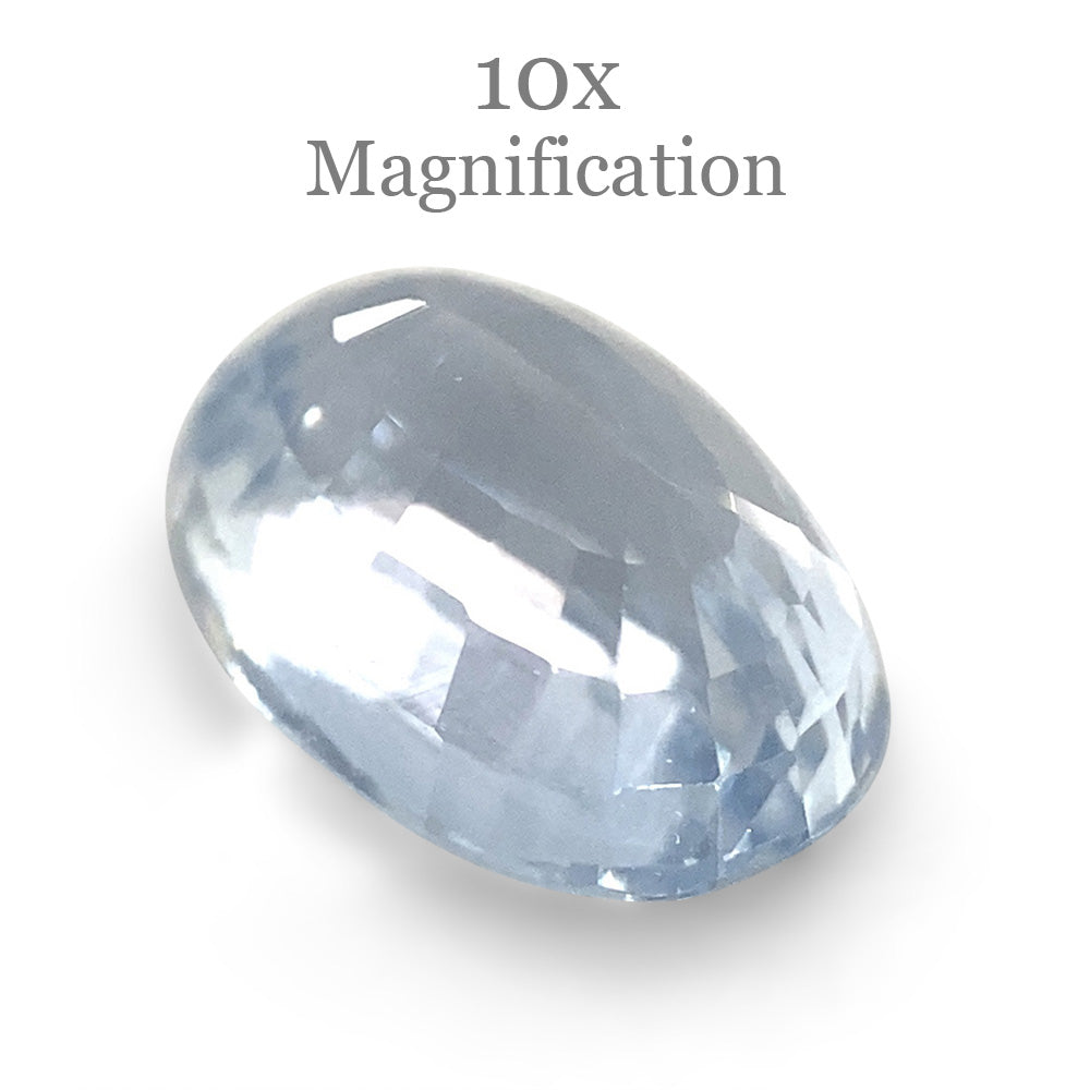 1.23ct Oval Icy Blue Sapphire from Sri Lanka Unheated - Skyjems Wholesale Gemstones